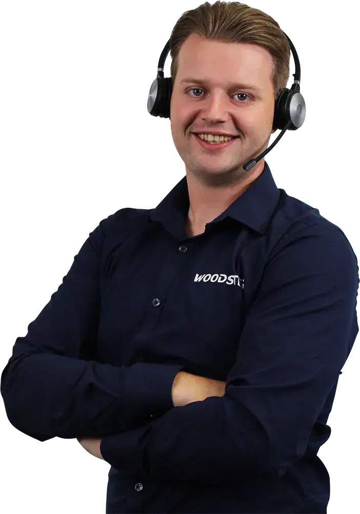 Medewerker van de Woodstep-klantenservice