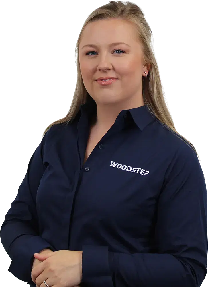 Medewerker van de Woodstep-klantenservice