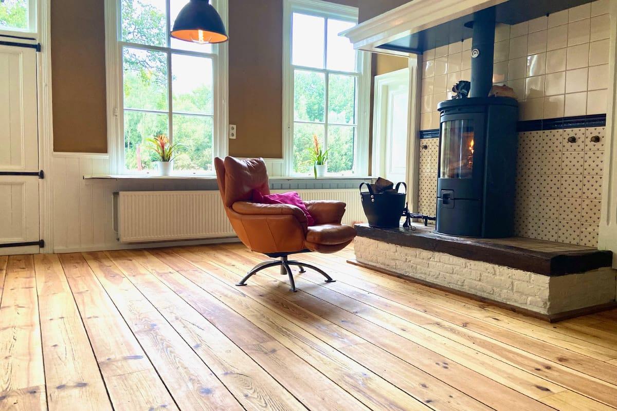 Pine parquet floor