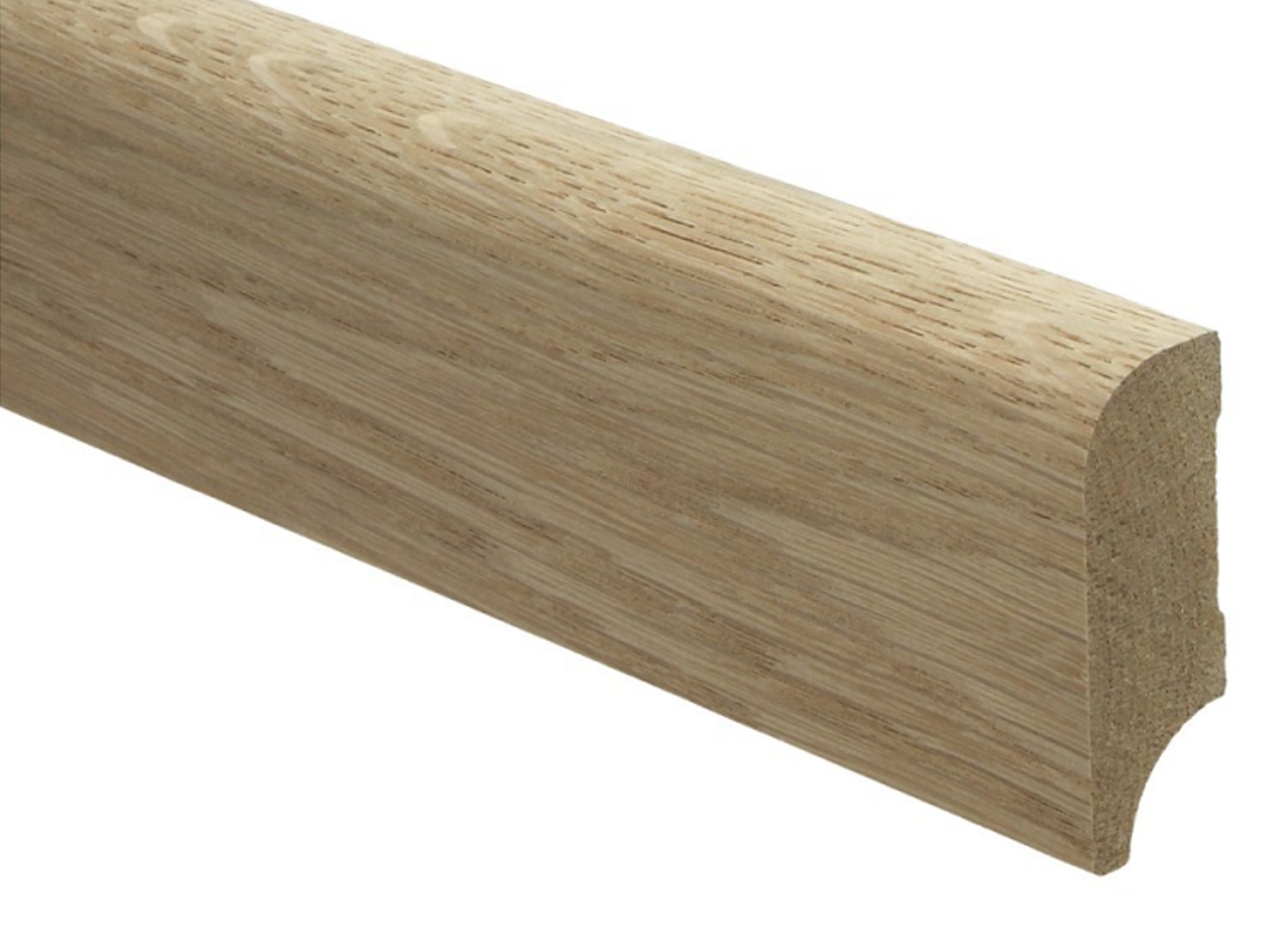 Massief houten plint